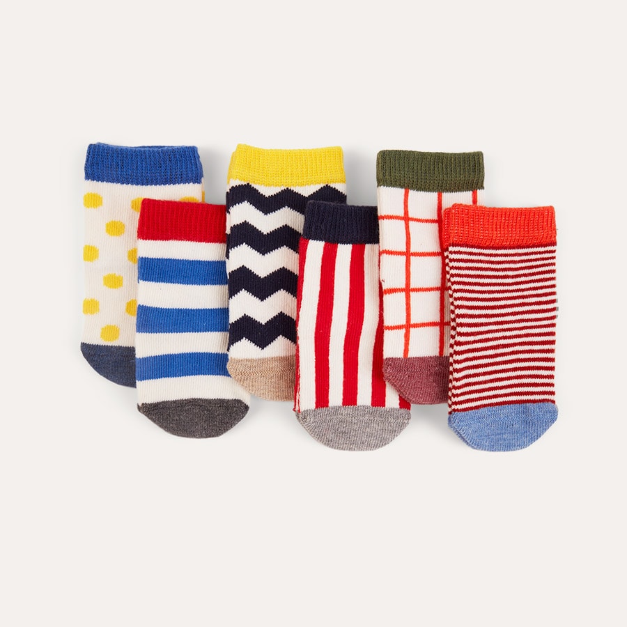 Buy the etiquette Baby Socks 6 Pack 0-12m at KIDLY UK