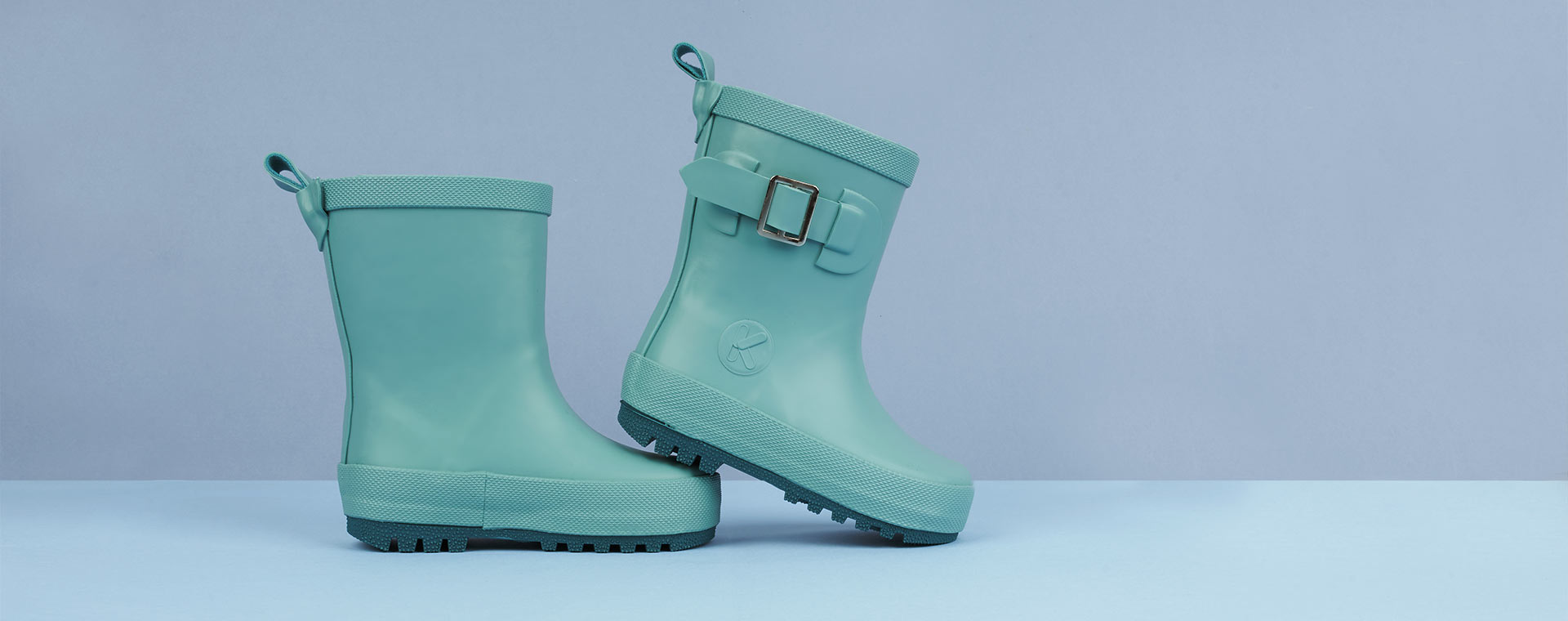 Sea Green KIDLY Label Rain Boot