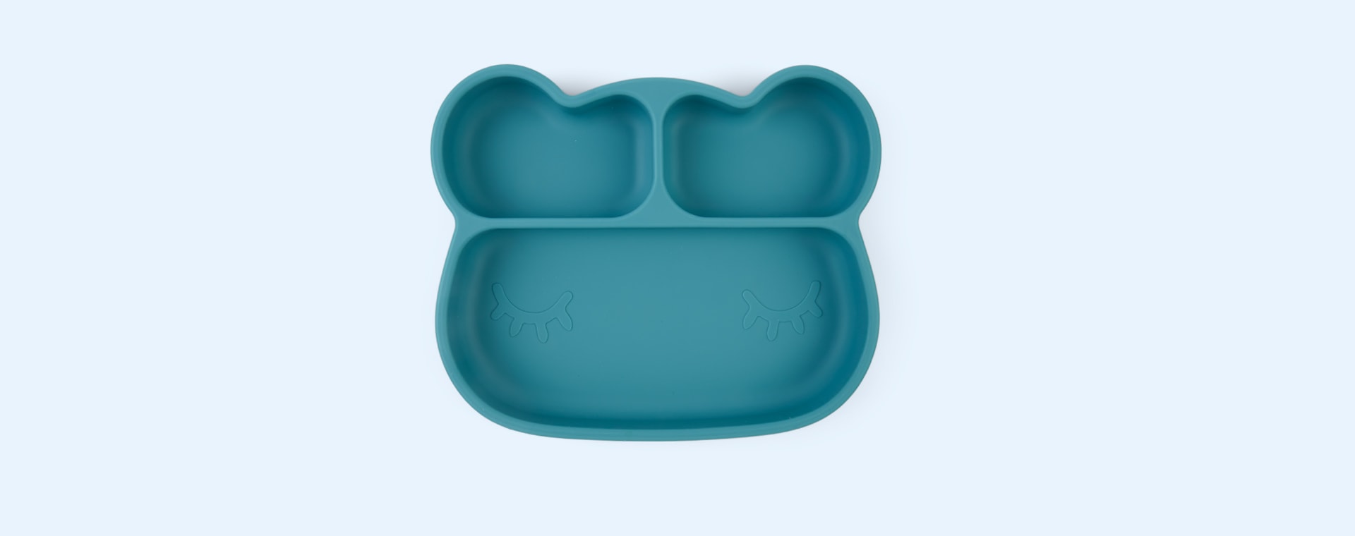 Blue We Might Be Tiny Bear Stickie Plate