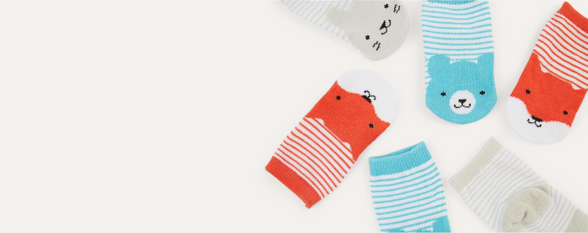 Multi Petit Collage 3-Pack Organic Baby Socks