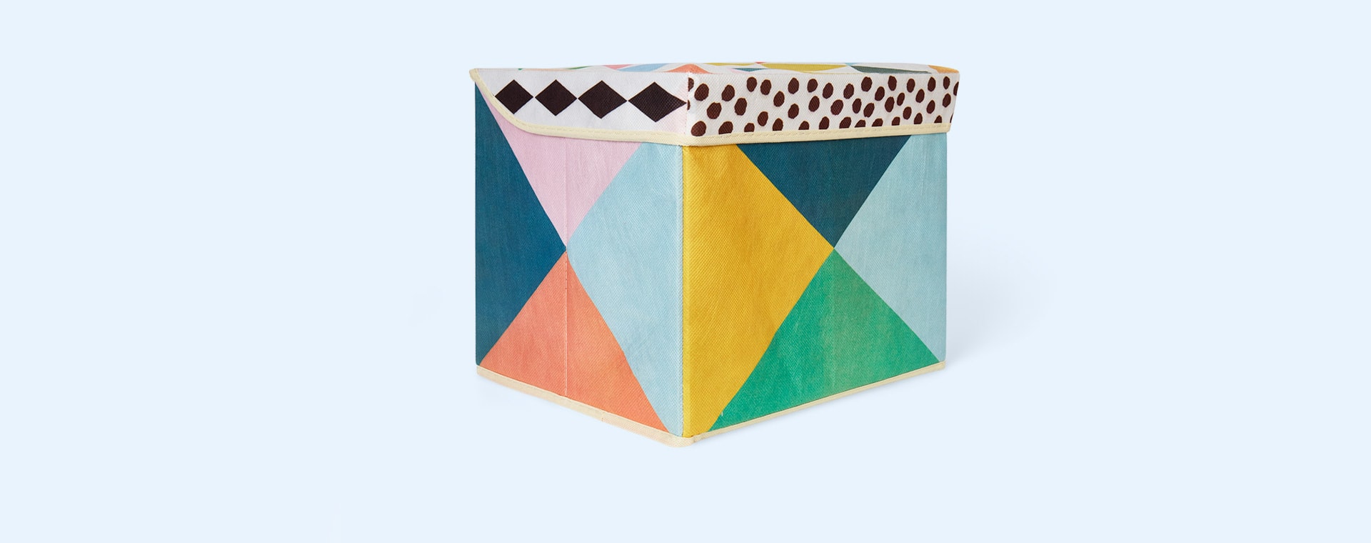 Multi Djeco Storage Box With Geometric Pattern
