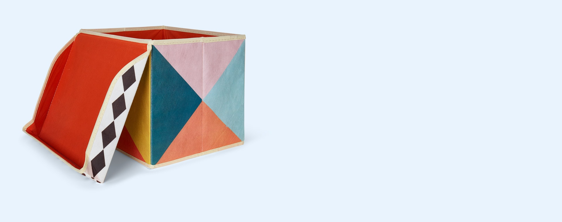 Multi Djeco Storage Box With Geometric Pattern