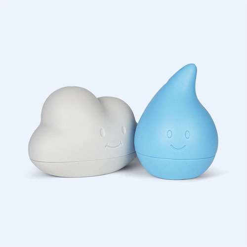 Blue ubbi Cloud and Droplet Bath Toys