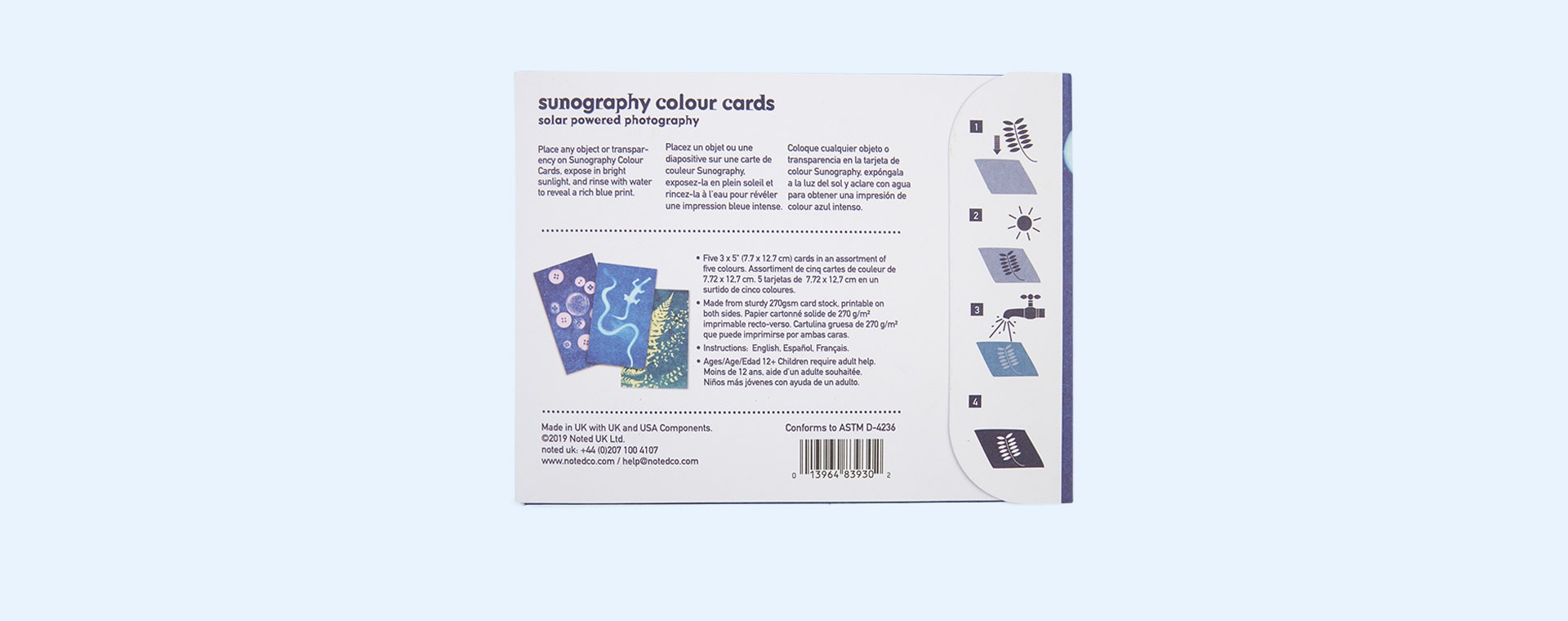 Multi Noted Sunography Colour Cards