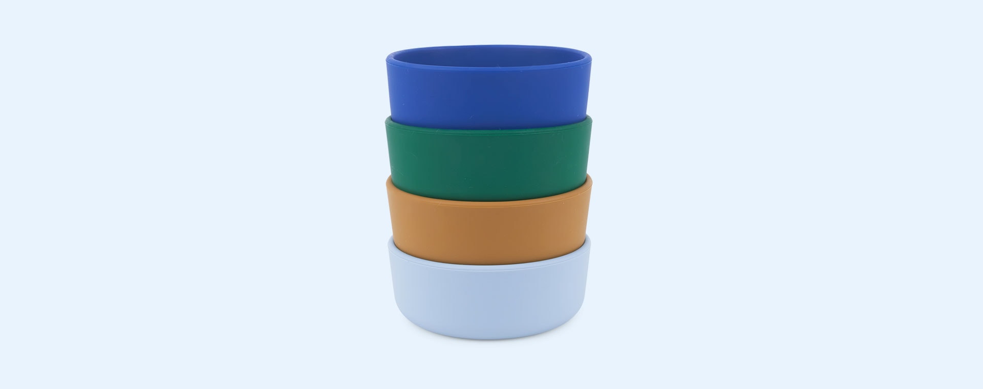 Sea Blue Multi Mix Liewood 4-Pack Iggy Silicone Bowls