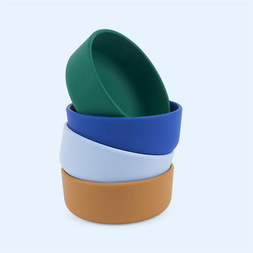 Sea Blue Multi Mix Liewood 4-Pack Iggy Silicone Bowls