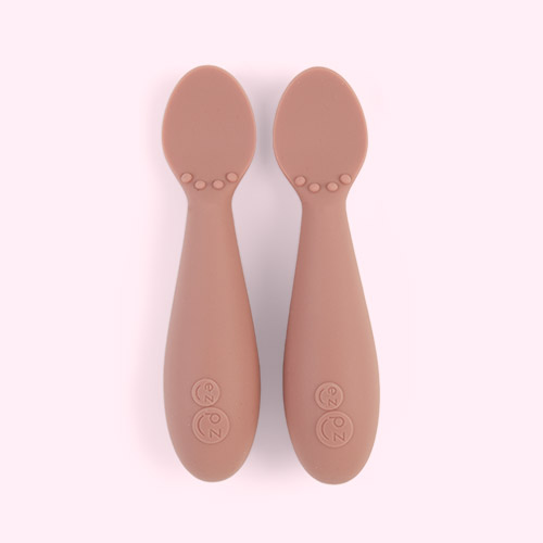 Blush ezpz Tiny Spoon Twin Pack
