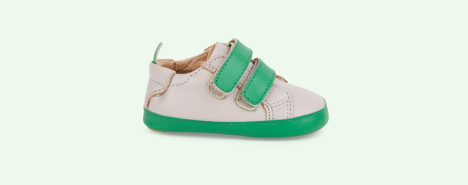 Gris / Neon Green old soles Eazy Market Soft sole Trainer
