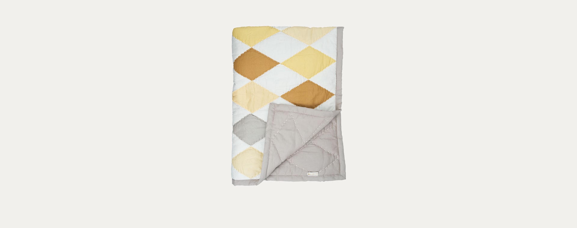 Yellow Mix Fabelab Patchwork Diamond Blanket
