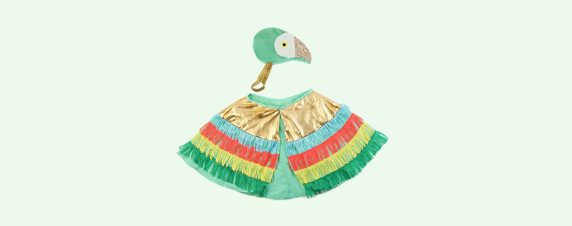 Multi Meri Meri Parrot Fringed Cape Dress up