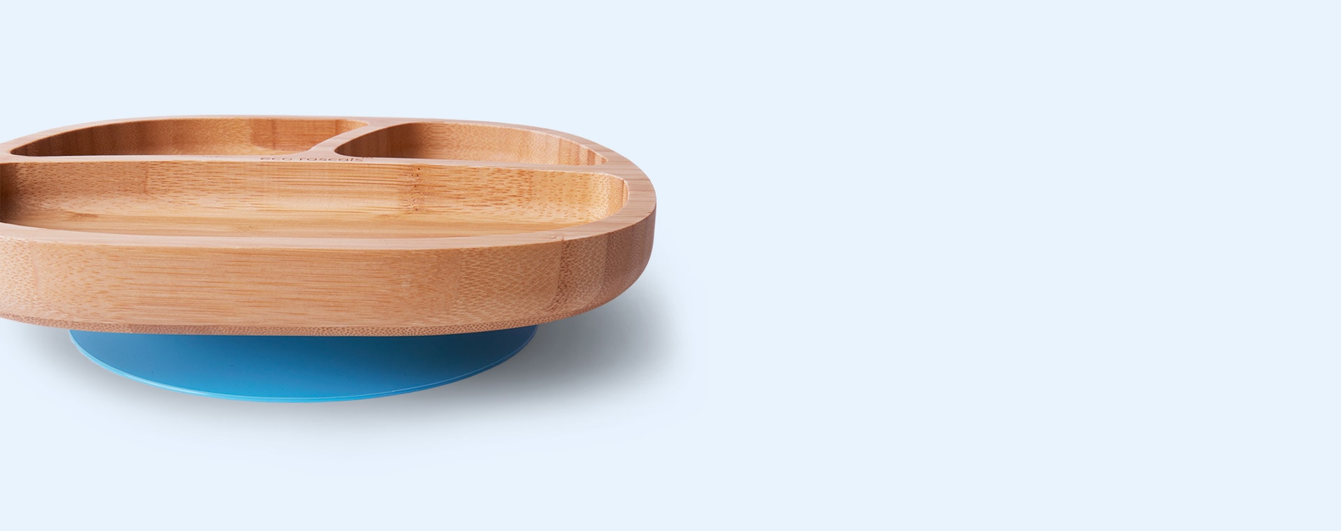 Blue eco rascals Bamboo Suction Toddler Plate