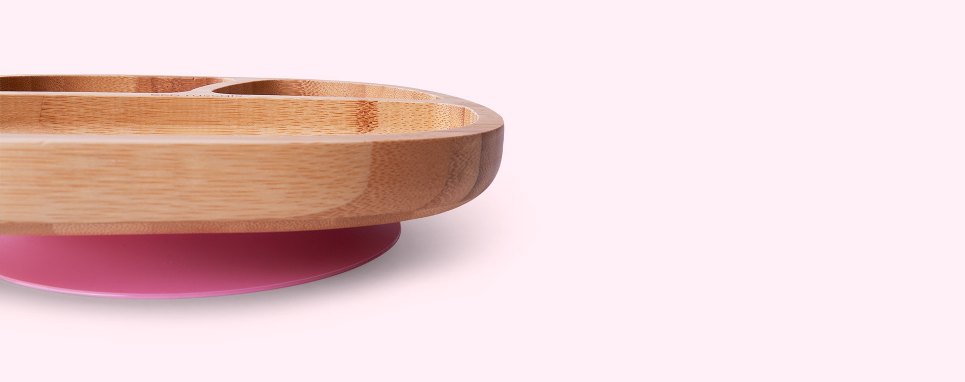 Pink eco rascals Bamboo Suction Toddler Plate