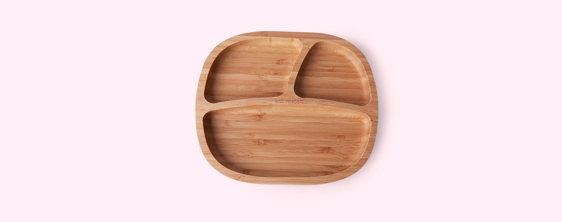 Pink eco rascals Bamboo Suction Toddler Plate
