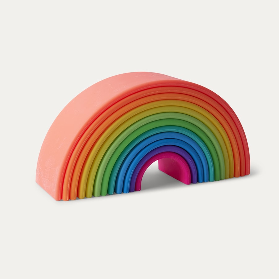 Dena 12 Piece Silicone Rainbow Neon Activity Toy