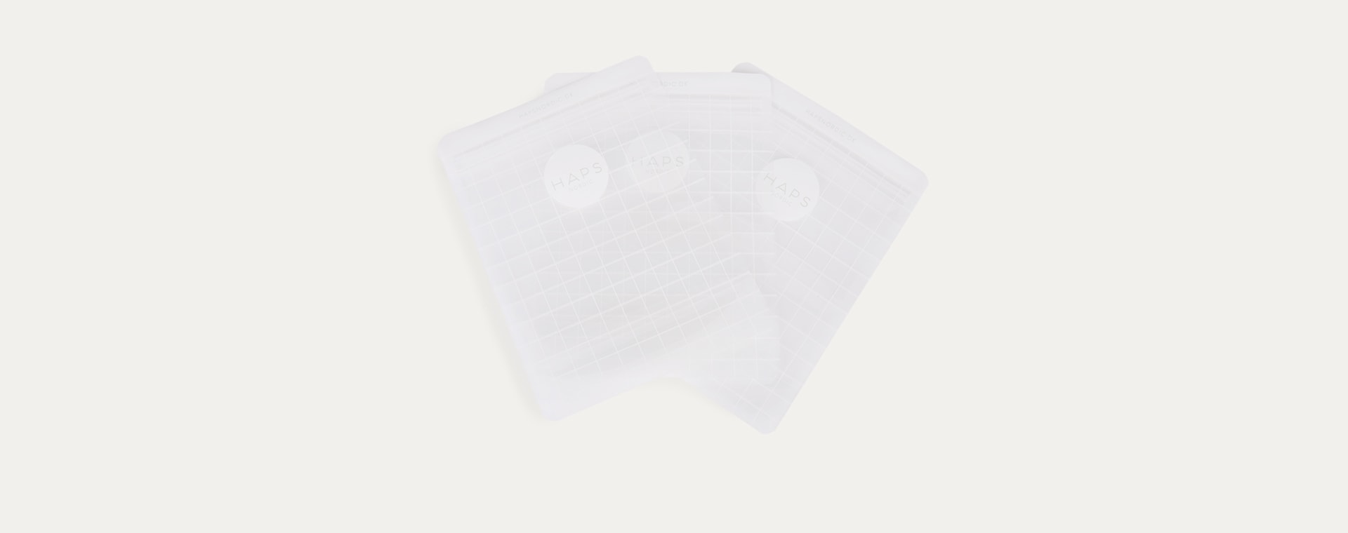 Clear Haps Nordic 3-Pack Snack Bag Large