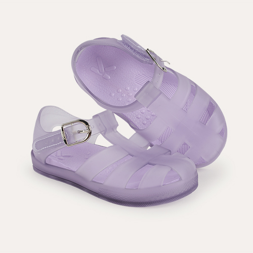 Frosted Lilac KIDLY Label Jelly Sandal