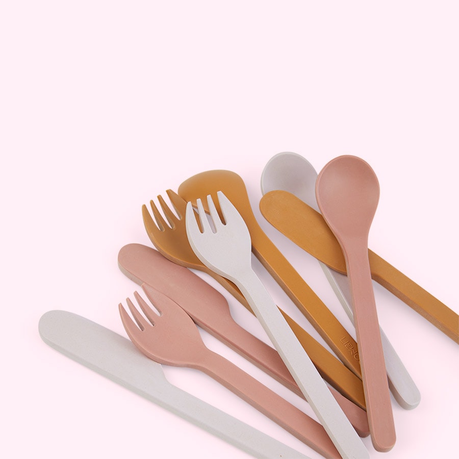 Liewood Frederikke Cutlery Set, Spoons and Cutlery, Pink