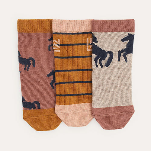 Horses / Dark Rosetta Mix Liewood 3-Pack Silas Socks