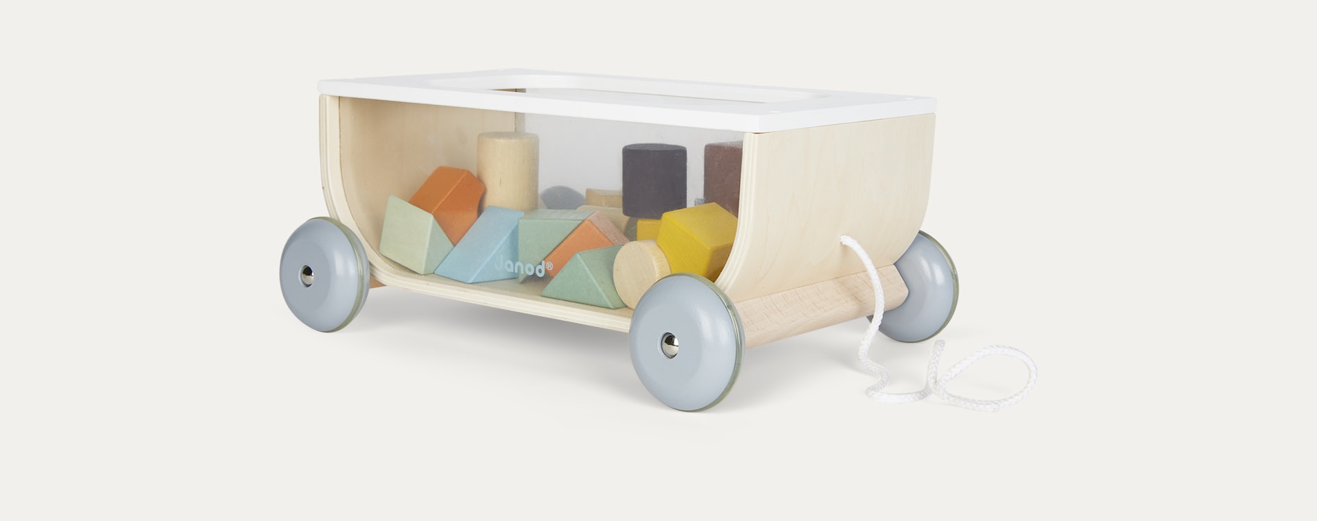 Multi Janod Sweet Cocoon Cart With Blocks