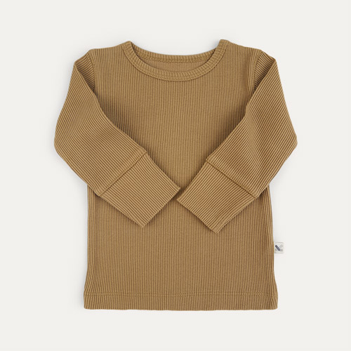 Camel KIDLY Label Organic Ribbed Tee