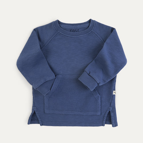 Navy KIDLY Label Organic Easy Sweatshirt